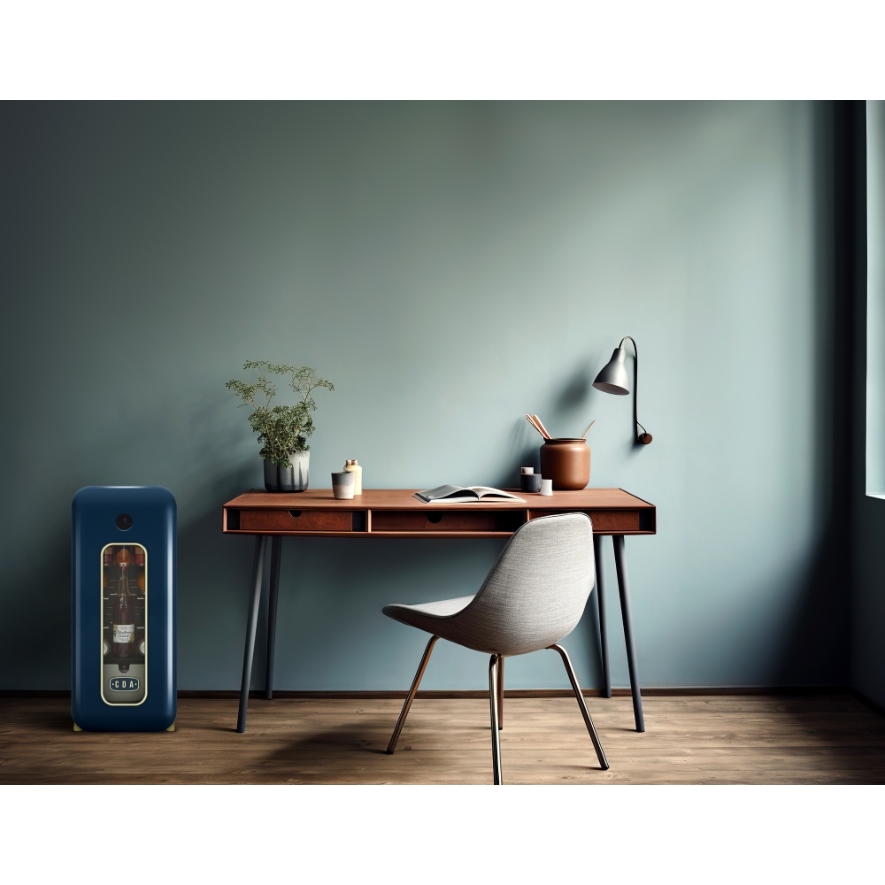 CDA Nancy Dark Skies Retro Wine Cooler, Blue, G Rated