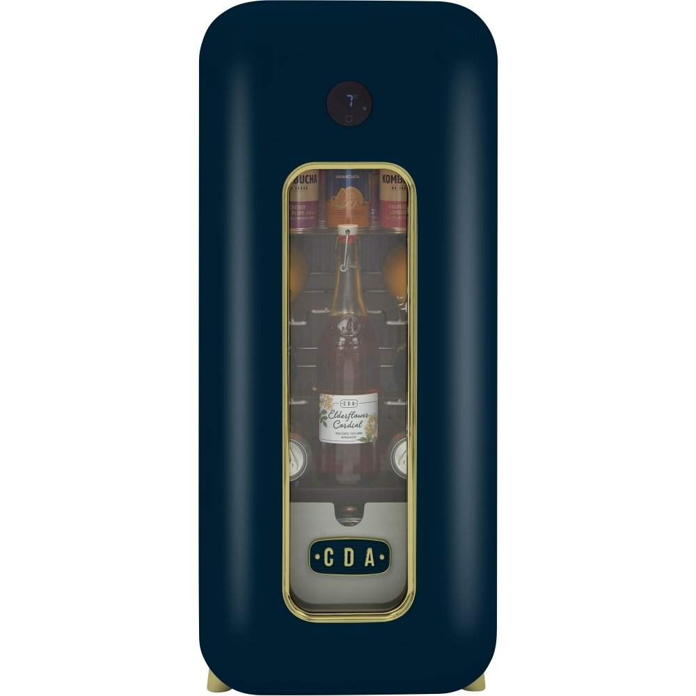 CDA Nancy Dark Skies Retro Wine Cooler, Blue, G Rated