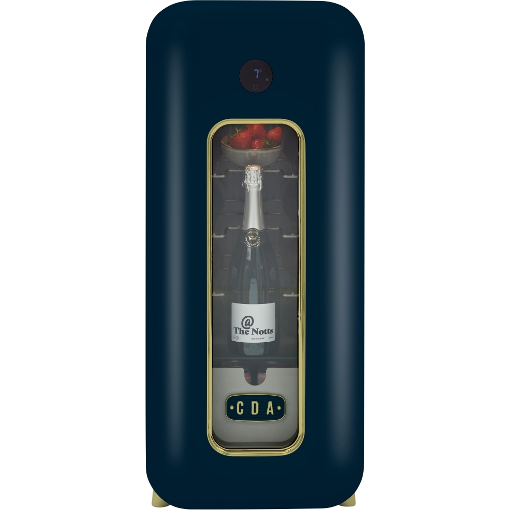 CDA Nancy Dark Skies Retro Wine Cooler, Blue, G Rated