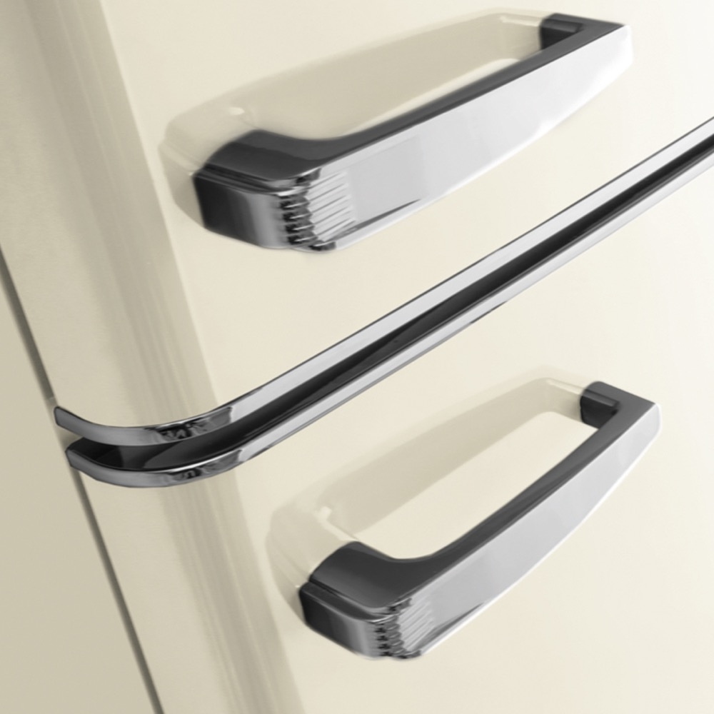 Amica FKR29653C Retro Static Fridge Freezer, 60/40, Cream, E Rated