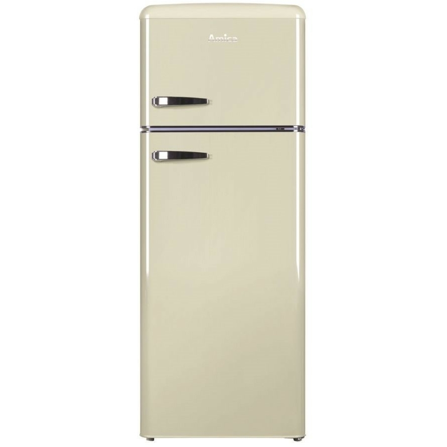 Amica FDR2213C Retro Static Fridge Freezer, 80/20, Cream, E