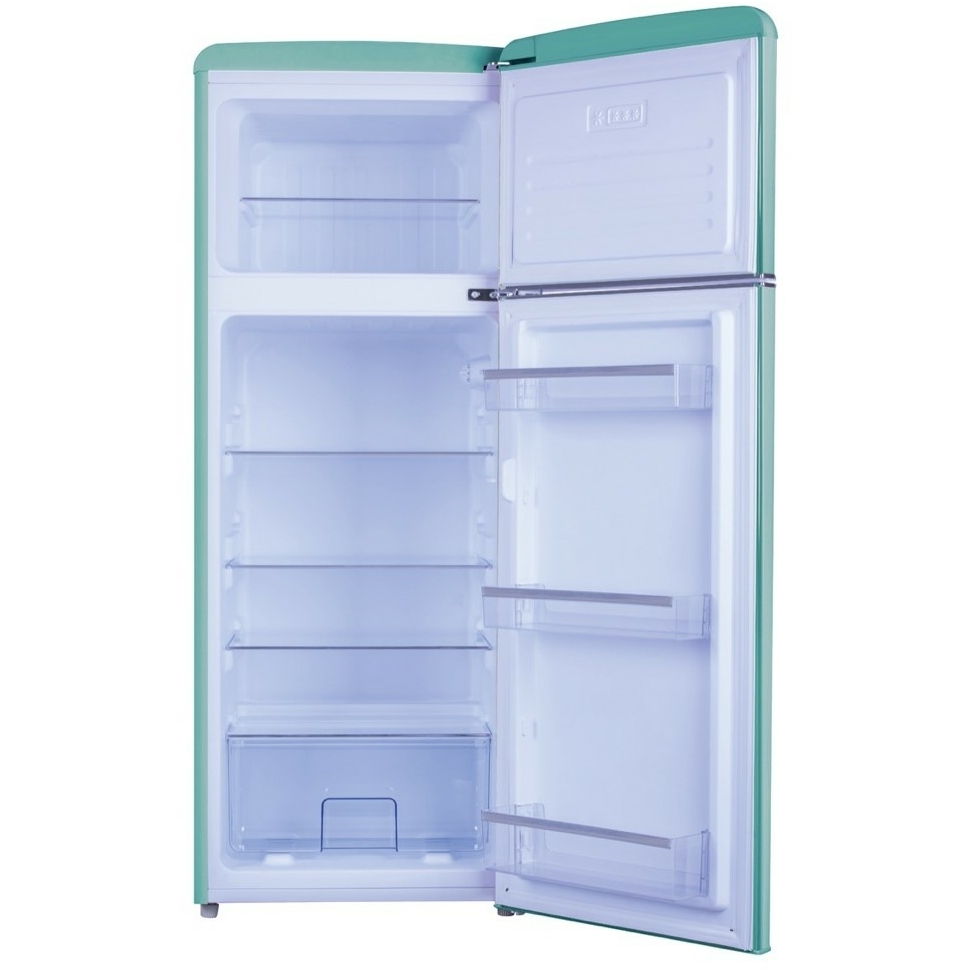 Amica FDR2213DB Retro Static Fridge Freezer, 80/20, Blue, E Rated
