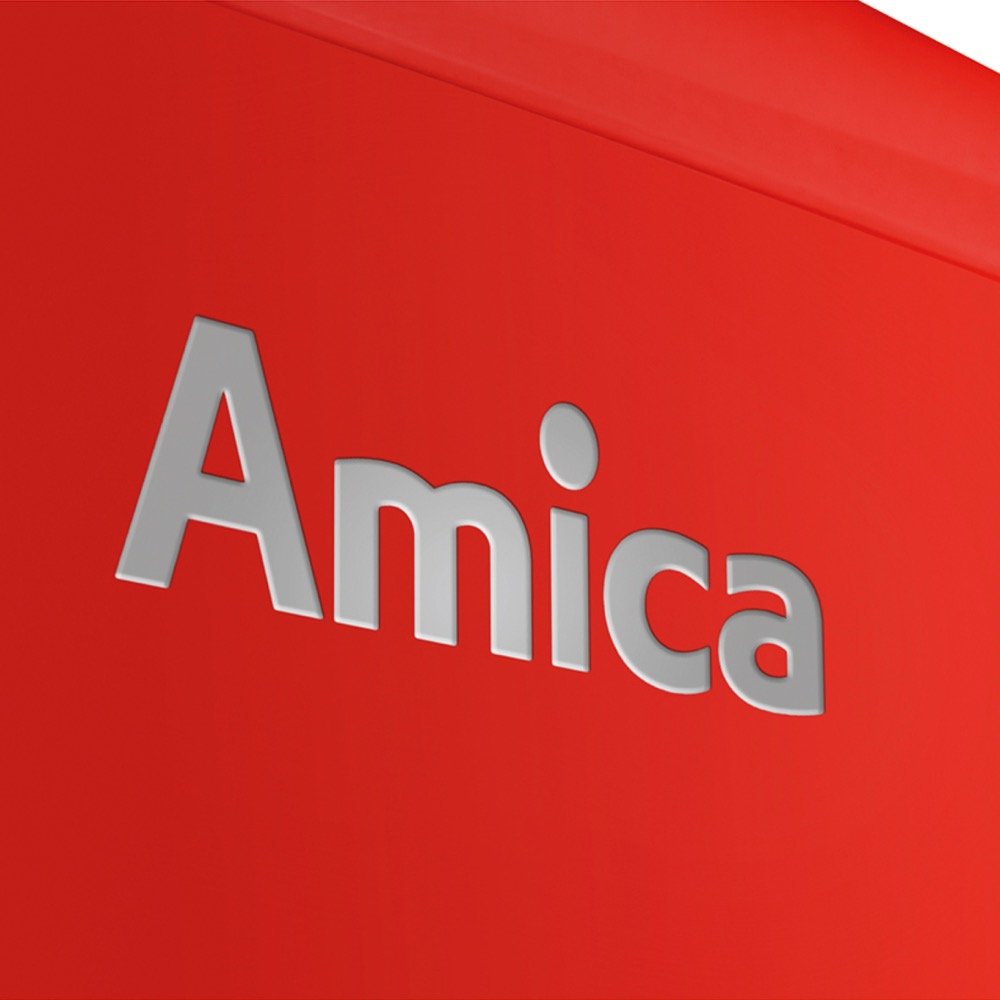 Amica FKR29653R Retro Static Fridge Freezer, 60/40, Red, E Rated