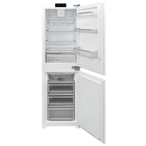 CDA CRI851 Frost Free Integrated Fridge Freezer, Sliding Hinge, 50/50, E Rated