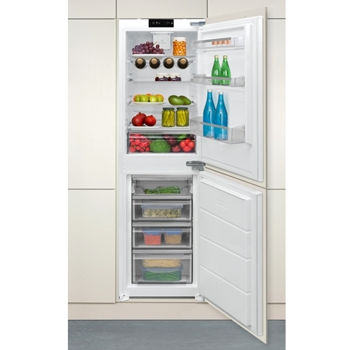CDA CRI851 Frost Free Integrated Fridge Freezer, Sliding Hinge, 50/50, E Rated