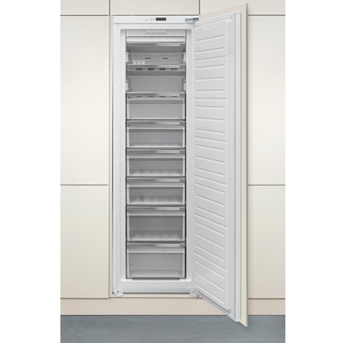 CDA CRI681 Frost Free Built-In Freezer, Sliding Hinge, White, E Rated