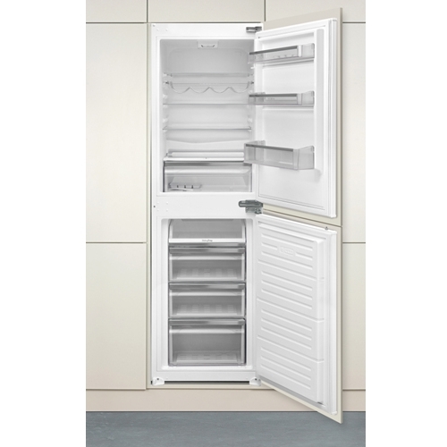CDA CRI751 Low Frost Integrated Fridge Freezer, Sliding Hinge, 50/50, E Rated