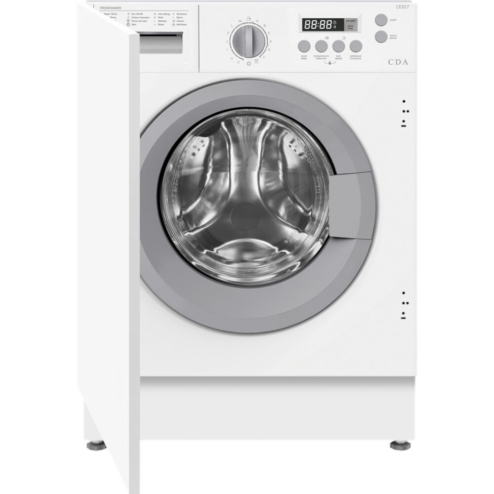 CDA CI327/1 Integrated Washing Machine, 7kg, 1400 Spin, White, B Rated
