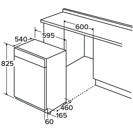 CDA CI381 Integrated Washing Machine, 8kg, 1400 Spin, White, A Rated