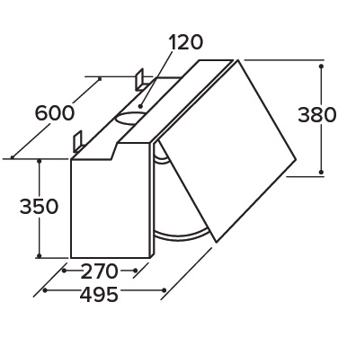 CDA EIN60FSI Integrated Cooker Hood, Silver, B Rated