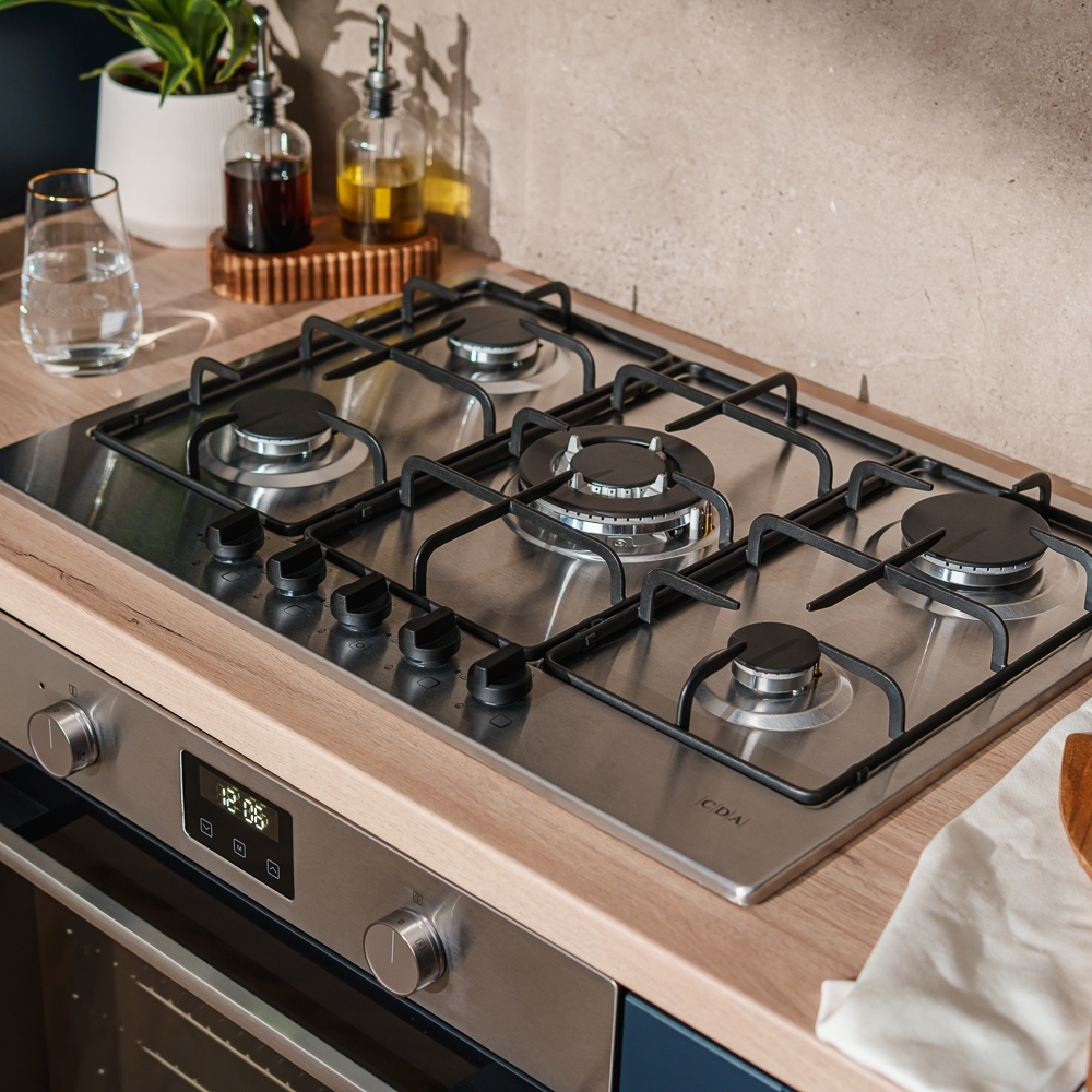 CDA SCGO70SS 68cm 5 Burner Gas Hob, Stainless Steel