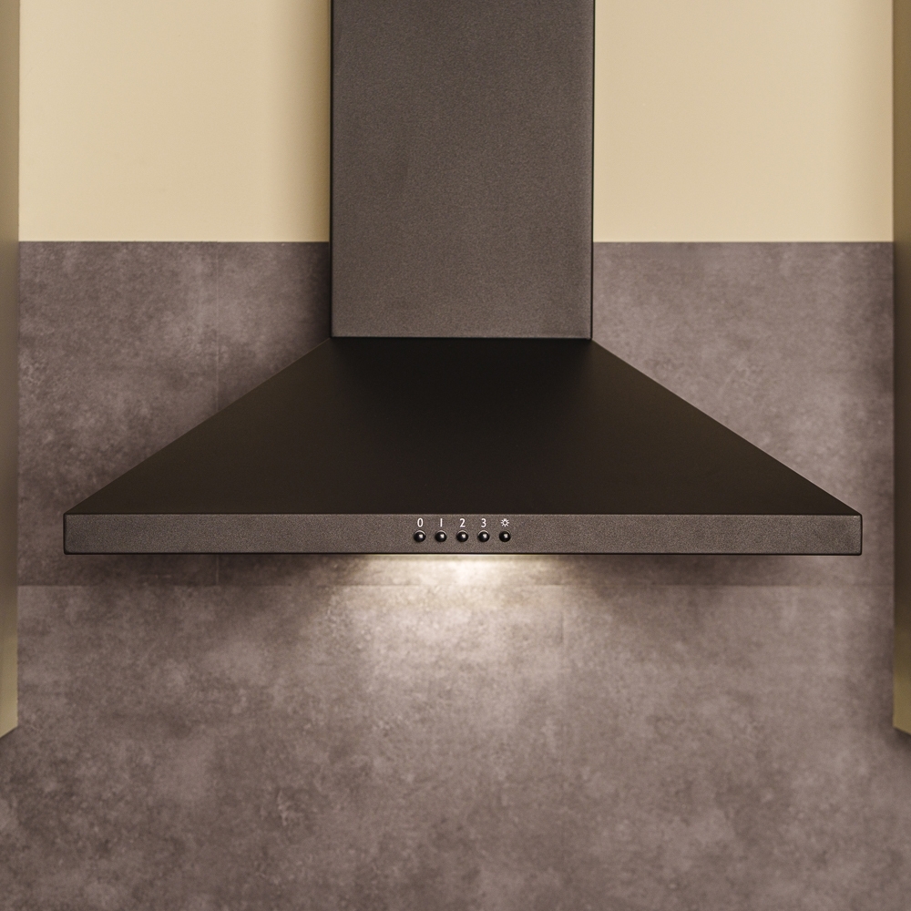 CDA SCCH60BL 60cm Chimney Cooker Hood, Black, A Rated