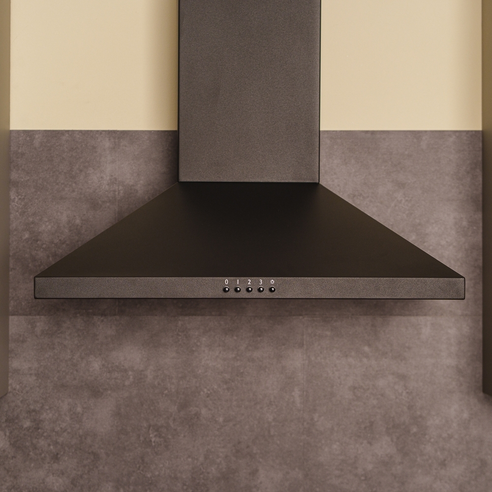 CDA SCCH60BL 60cm Chimney Cooker Hood, Black, A Rated