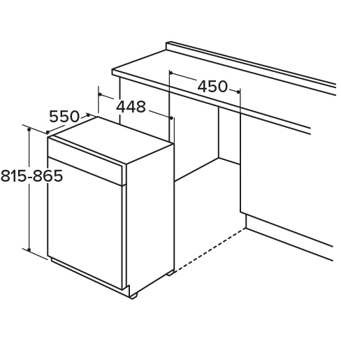 CDA SCD4509 Fully Integrated Slimline Dishwasher