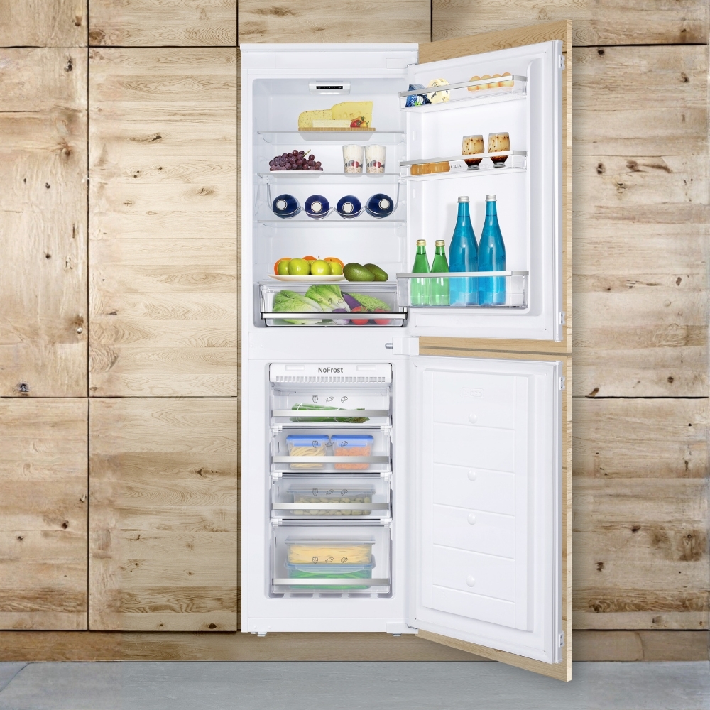 CDA FW525 No Frost Integrated Fridge Freezer, Sliding Hinge, 50/50, E Rated