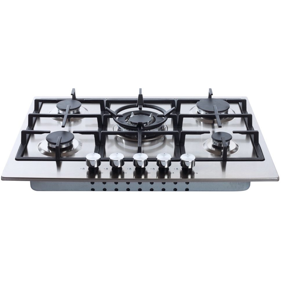 Amica AGH7100SS/0 68cm 5 Burner Gas Hob, Stainless Steel