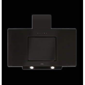 CDA EVA90BL 90cm Chimney Cooker Hood, Black, D Rated