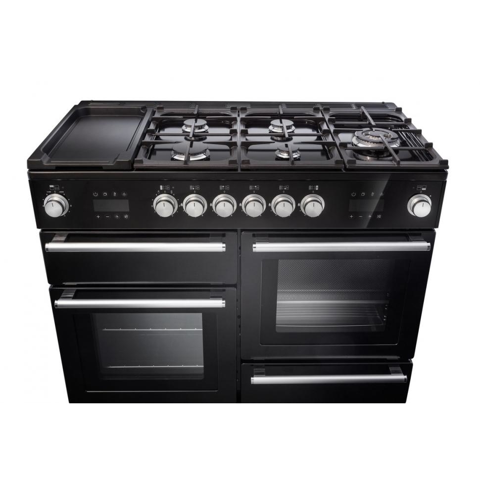 Rangemaster NEX110SODFFSS/C 110cm Dual Fuel Range Cooker Nexus Steam Stainless Steel / Chrome, A Rated