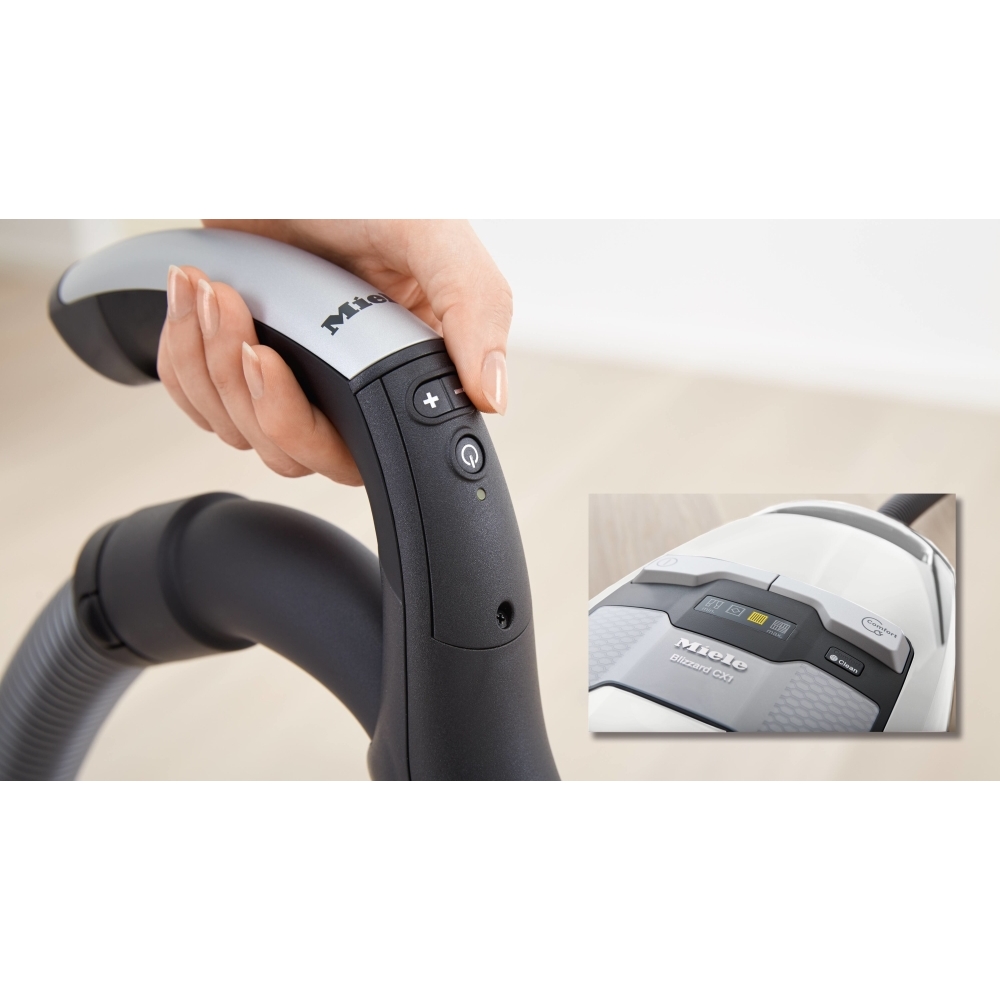 Miele Blizzard CX1 Comfort XL Cylinder Vacuum Cleaner, Lotus White