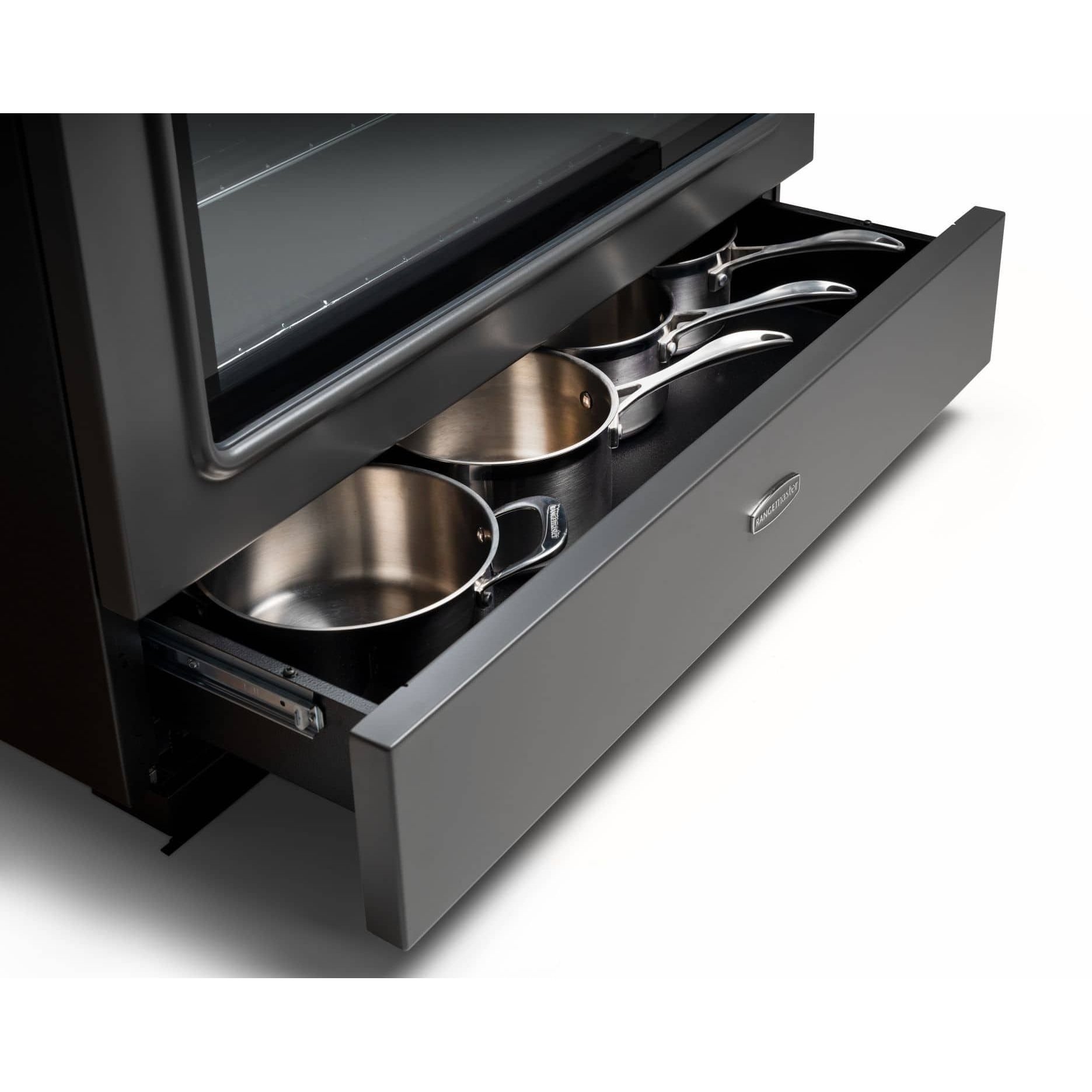 Rangemaster PROP90FXDFFSL/C 90cm Dual Fuel Range Cooker Professional Plus FX Slate / Chrome, A Rated