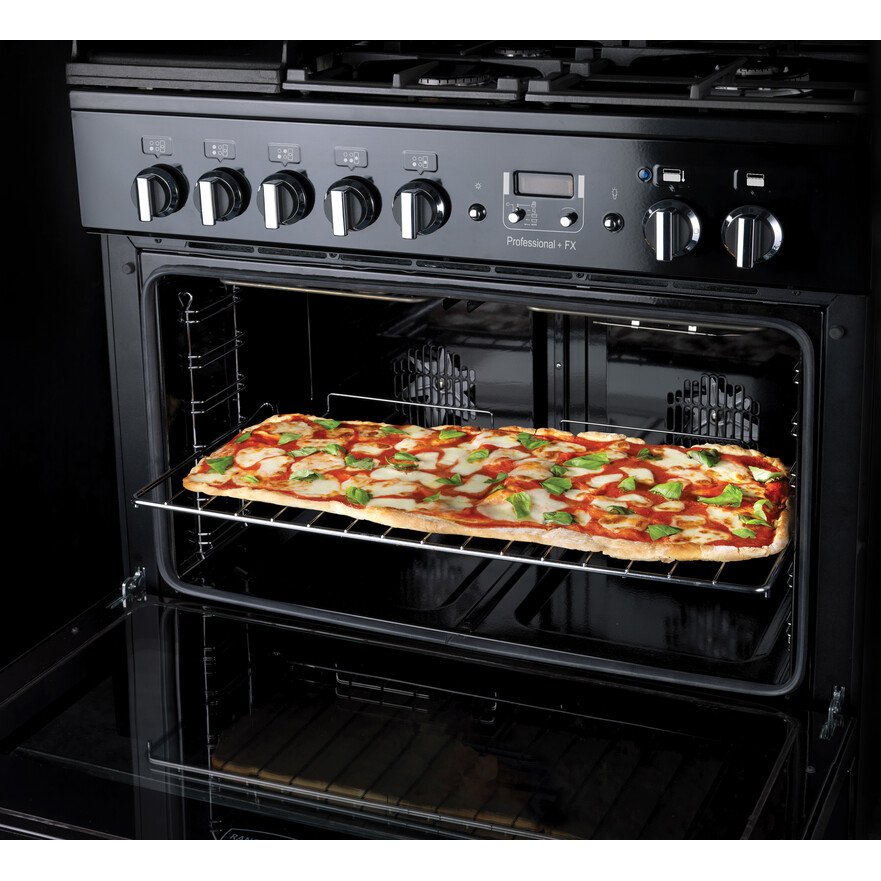 Rangemaster PROP90FXDFFSL/C 90cm Dual Fuel Range Cooker Professional Plus FX Slate / Chrome, A Rated