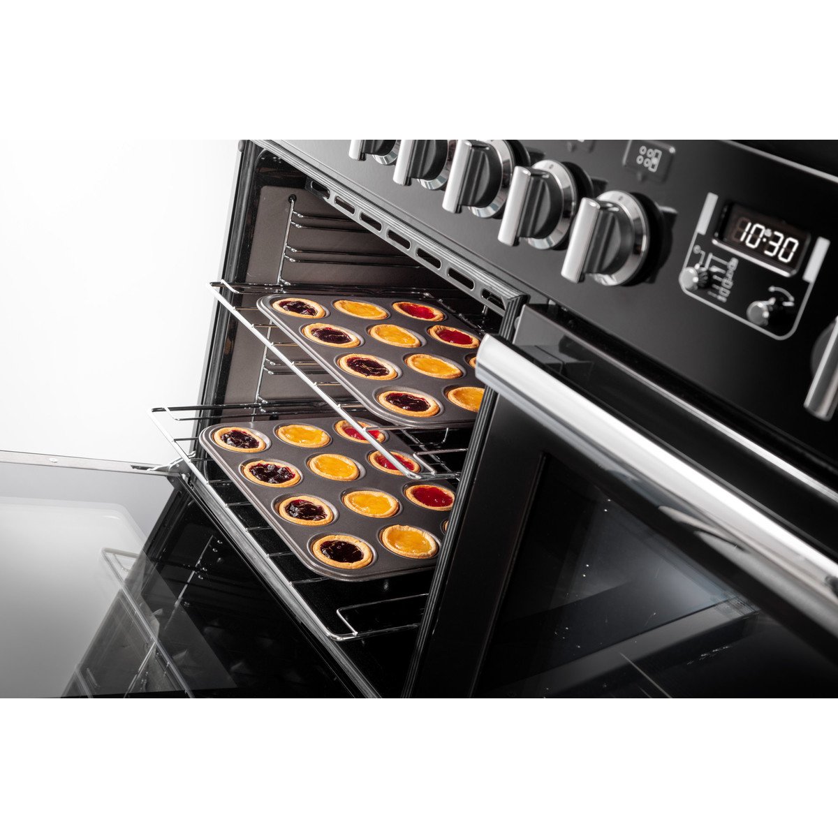Rangemaster PROPL100FXDFFSL/C 100cm Dual Fuel Range Cooker Professional Plus FX Slate / Chrome, A Rated
