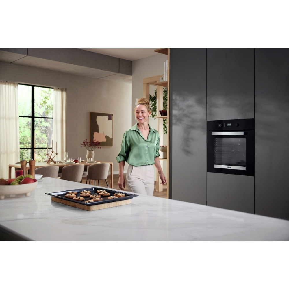 Miele H2455B Built-In Electric Single Oven, Stainless Steel, A+ Rated ...