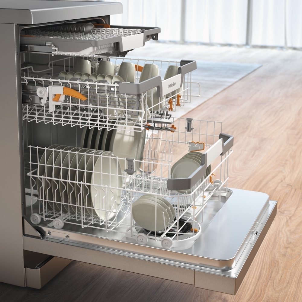 Miele G7130 SC EDST CleanSteel Dishwasher, 14 Place Settings, Stainless Steel, B Rated