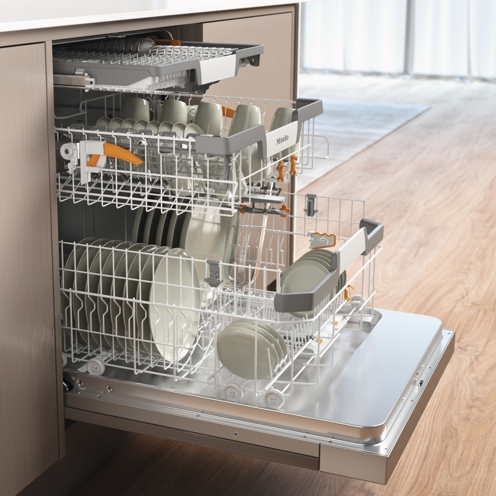 Miele G 7210 SCi EDST CleanSteel Semi Integrated Dishwasher, 14 Place