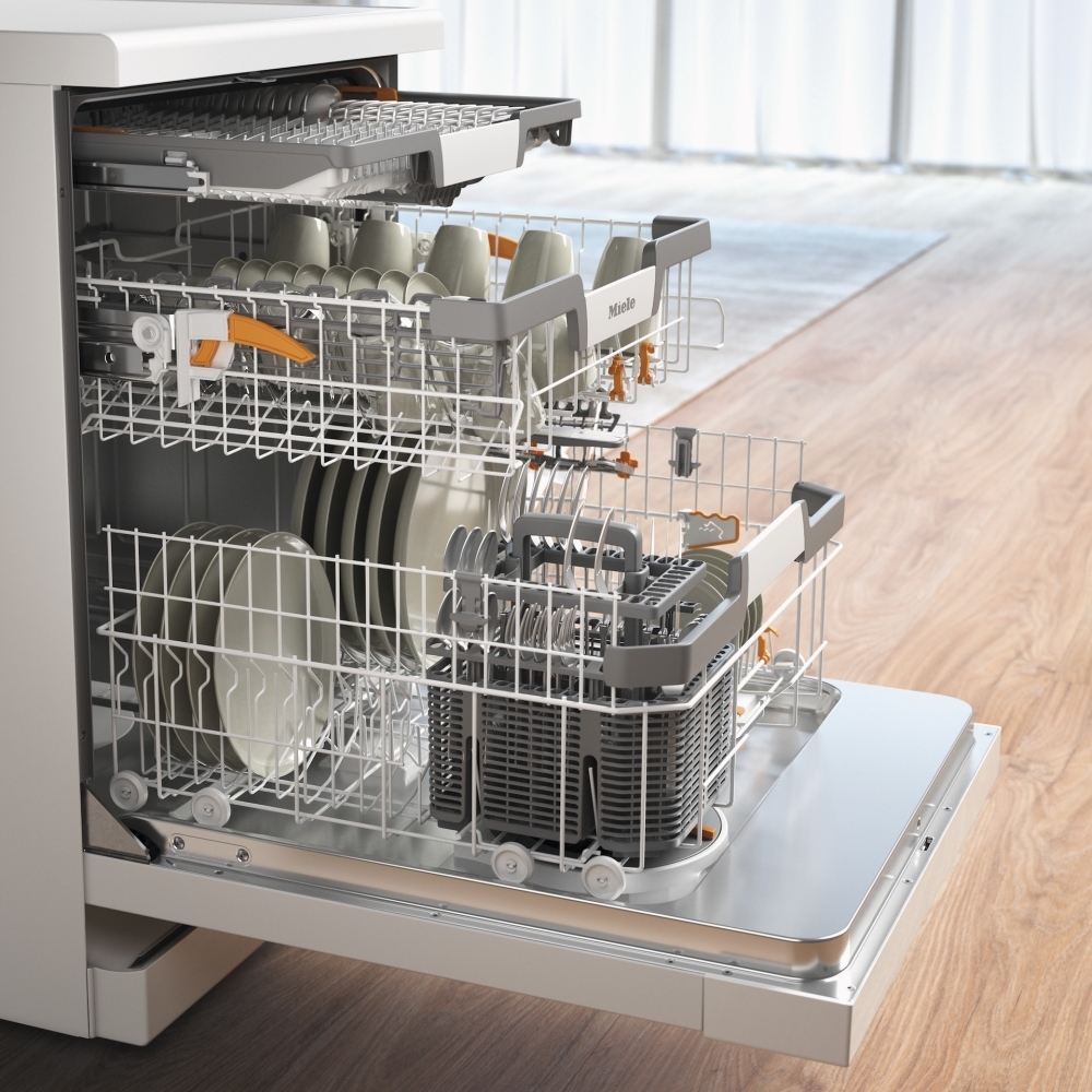 Miele G7622 SC Brilliant White Dishwasher, 14 Place Settings, A Rated