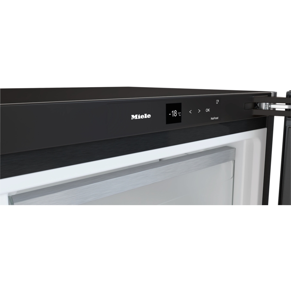 Miele FNS4782D BST BlackSteel No Frost Tall Freezer, D Rated