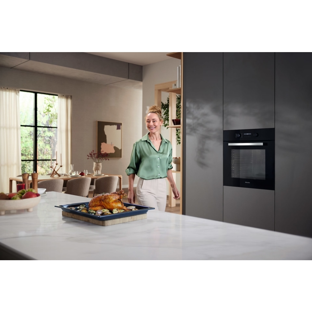 Miele H2766-1BP AirFry Built-In Electric Single Oven with Pyrolytic Cleaning, Black, A+ Rated