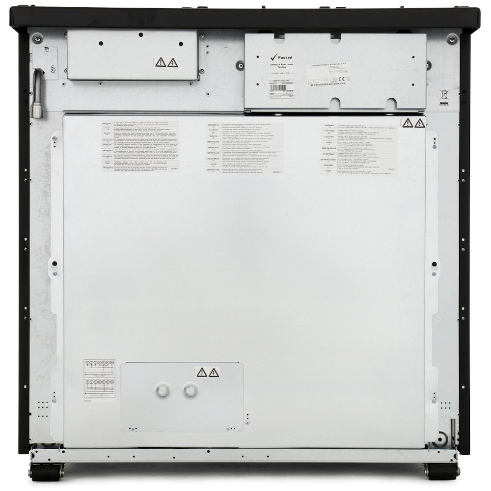 Rangemaster NEX90DFFCB/C 90cm Dual Fuel Range Cooker Nexus Charcoal Black / Chrome, A Rated