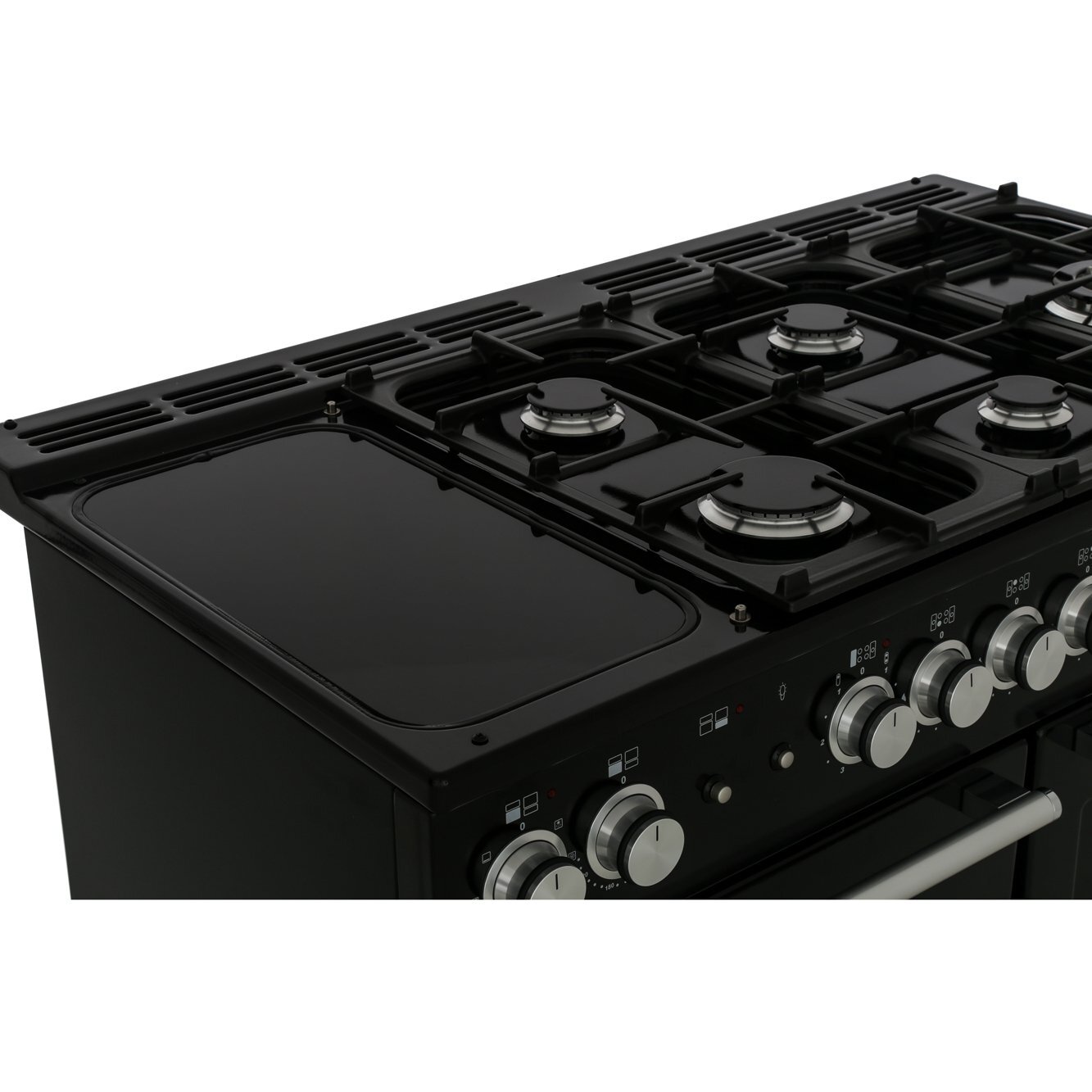 Rangemaster NEX110DFFCB/C 110cm Dual Fuel Range Cooker Nexus Charcoal Black / Chrome, A Rated