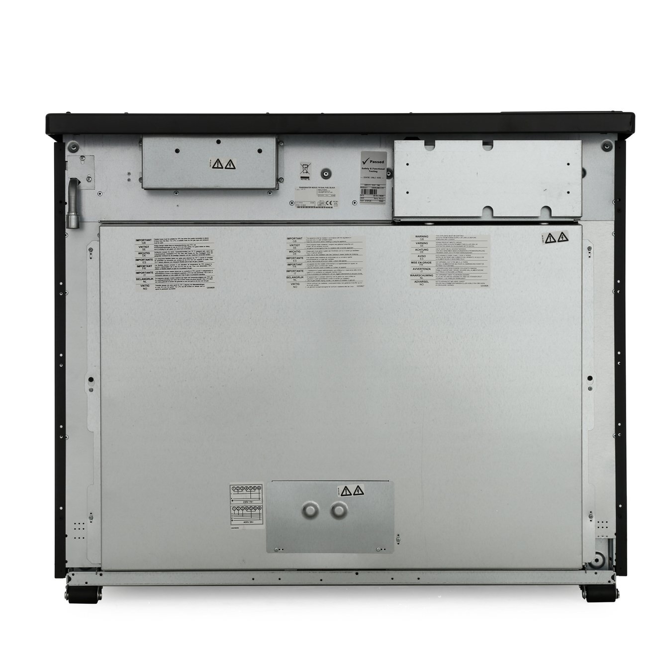 Rangemaster NEX110DFFCB/C 110cm Dual Fuel Range Cooker Nexus Charcoal Black / Chrome, A Rated