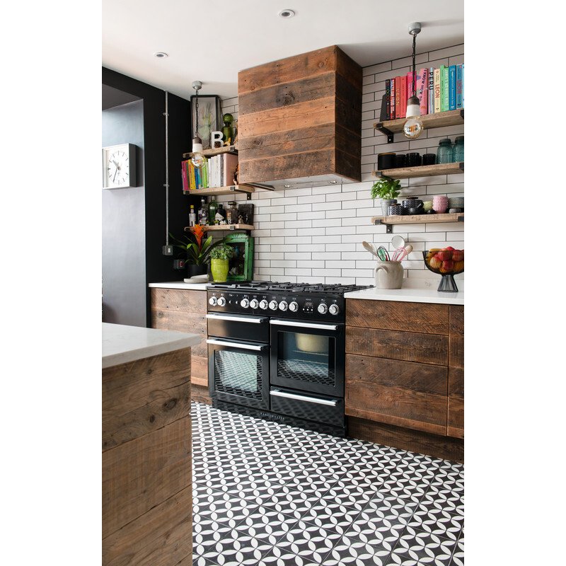 Rangemaster NEX110DFFCB/C 110cm Dual Fuel Range Cooker Nexus Charcoal Black / Chrome, A Rated