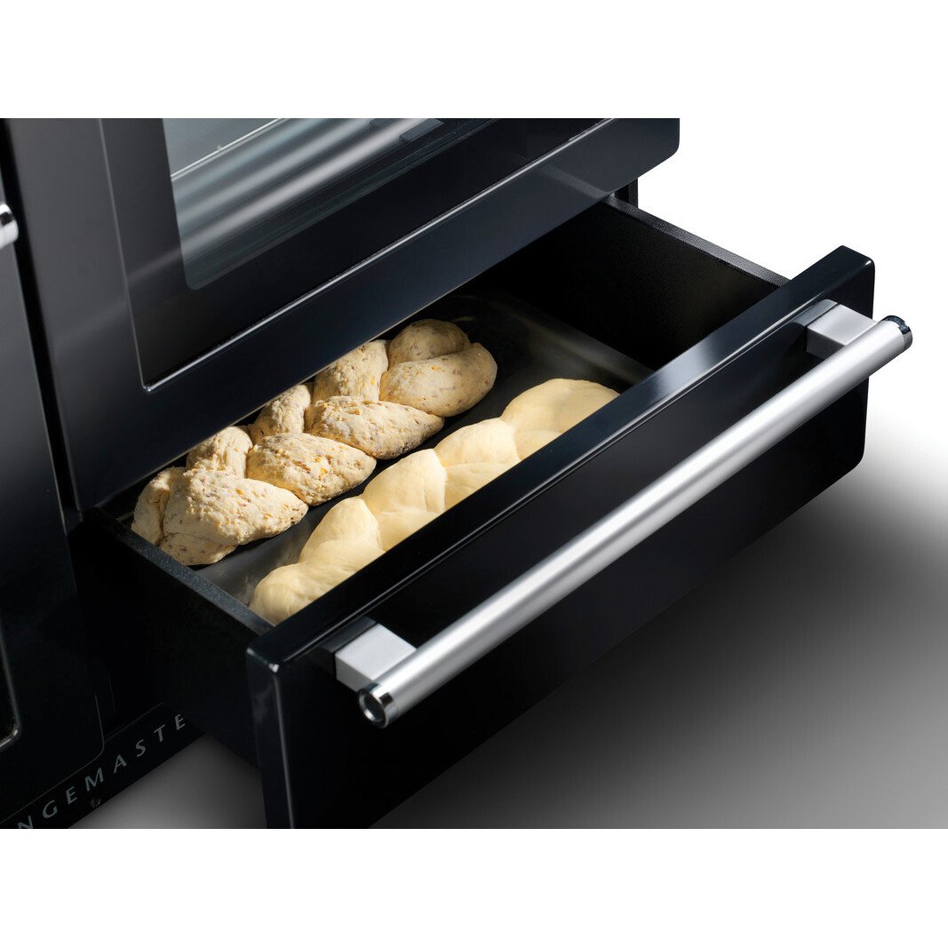 Rangemaster NEX110DFFCB/C 110cm Dual Fuel Range Cooker Nexus Charcoal Black / Chrome, A Rated