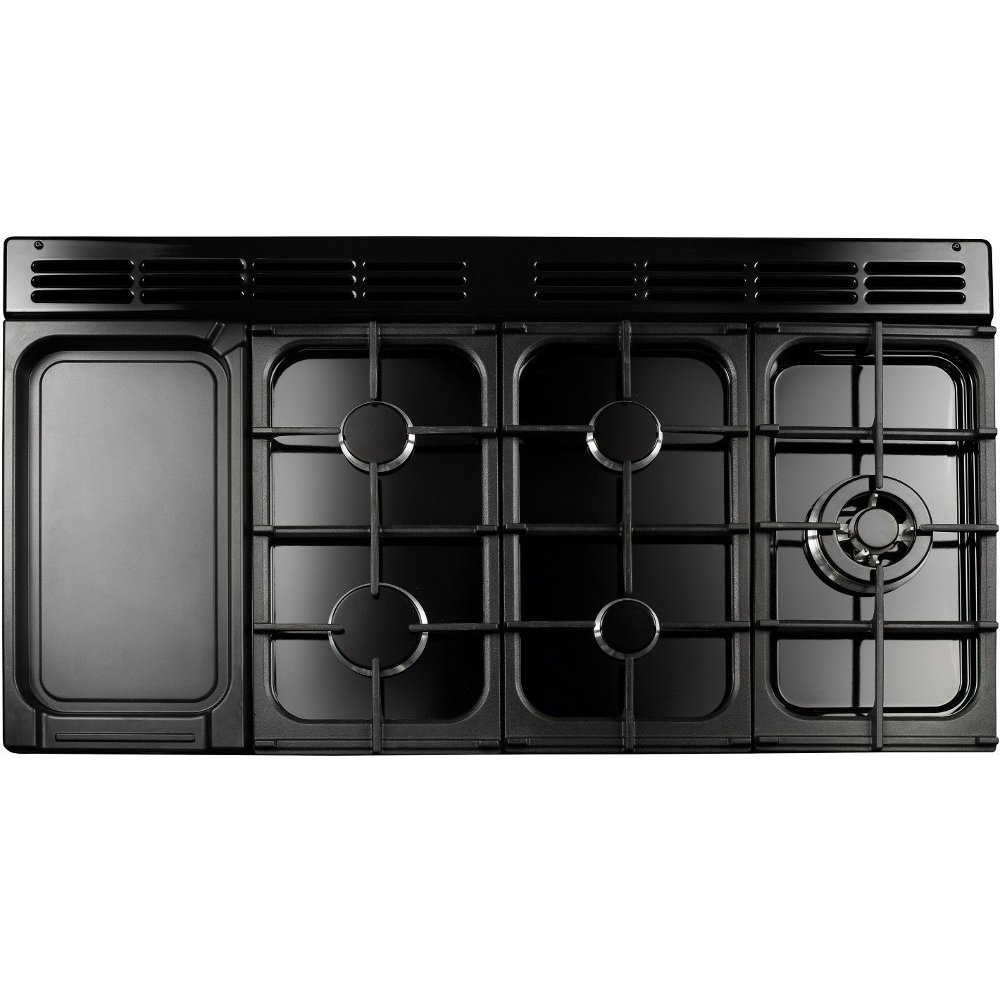 Rangemaster NEXSE110DFFCB/C 110cm Dual Fuel Range Cooker Nexus Charcoal Black / Chrome, A Rated