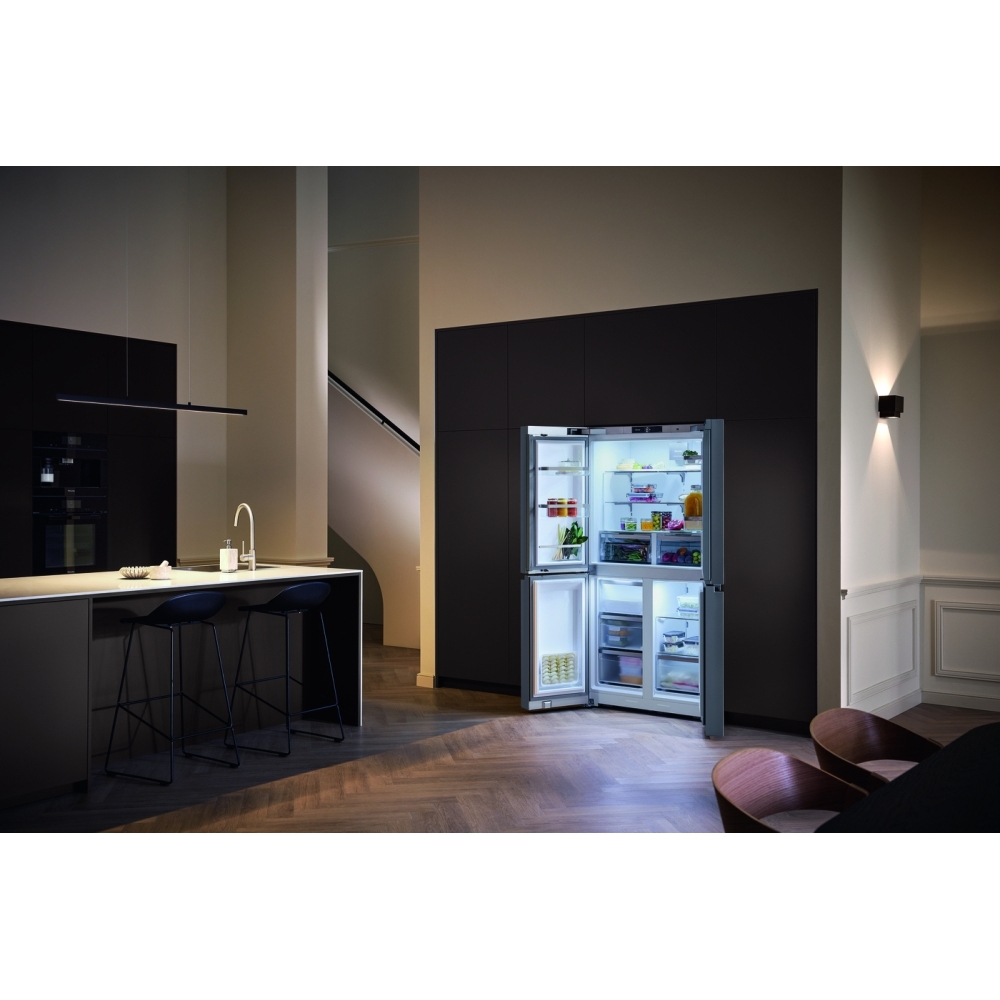 Miele KFFD 6741 EDT/CS American Fridge Freezer, Stainless Steel, D Rated,  Non-Plumbed