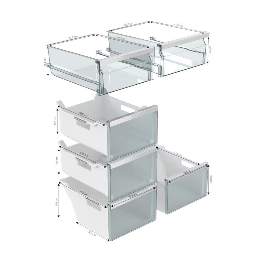 Miele KFFD 6741 EDT/CS American Fridge Freezer, Stainless Steel, D Rated,  Non-Plumbed