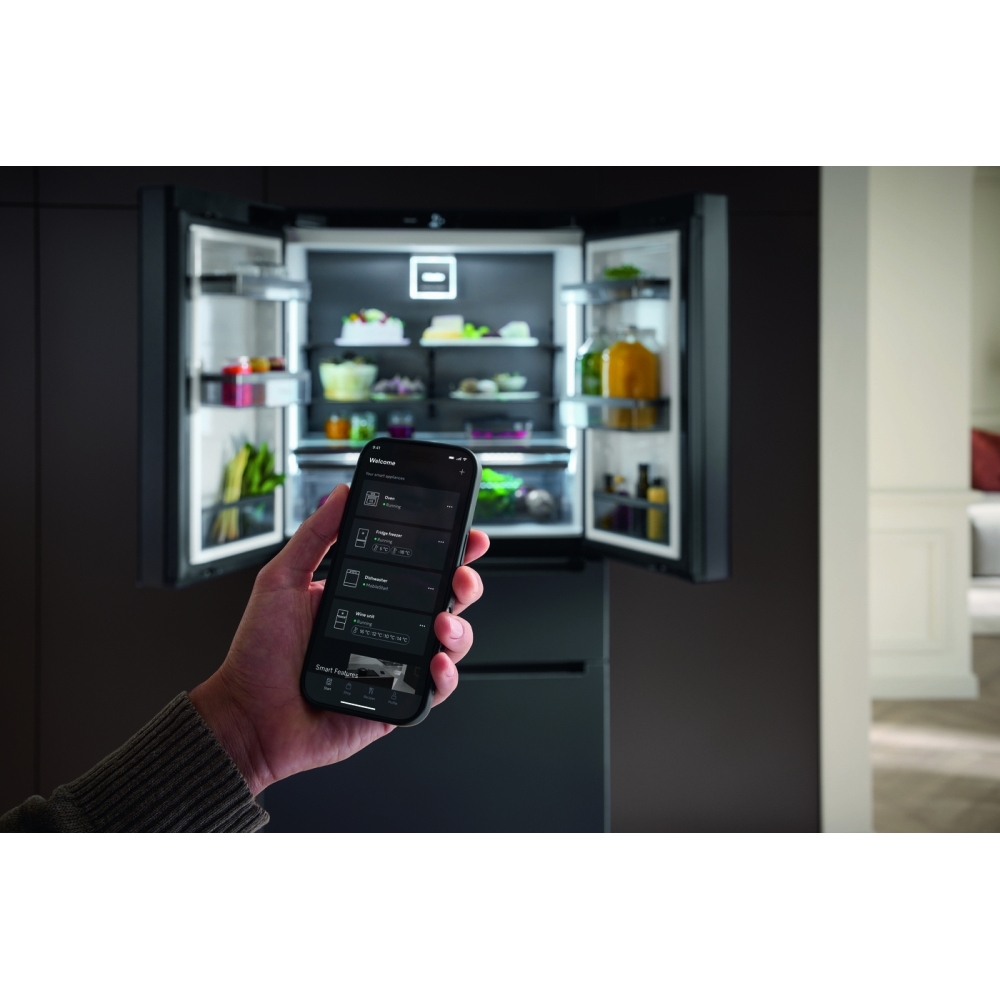 Miele KFFD 6765 EDT/CS CleanSte American Fridge Freezer, Stainless Steel, D Rated,  Plumbed