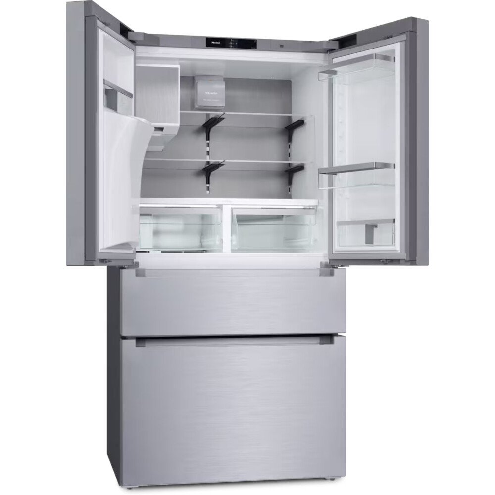 Miele KFFD 6765 EDT/CS CleanSte American Fridge Freezer, Stainless Steel, D Rated,  Plumbed