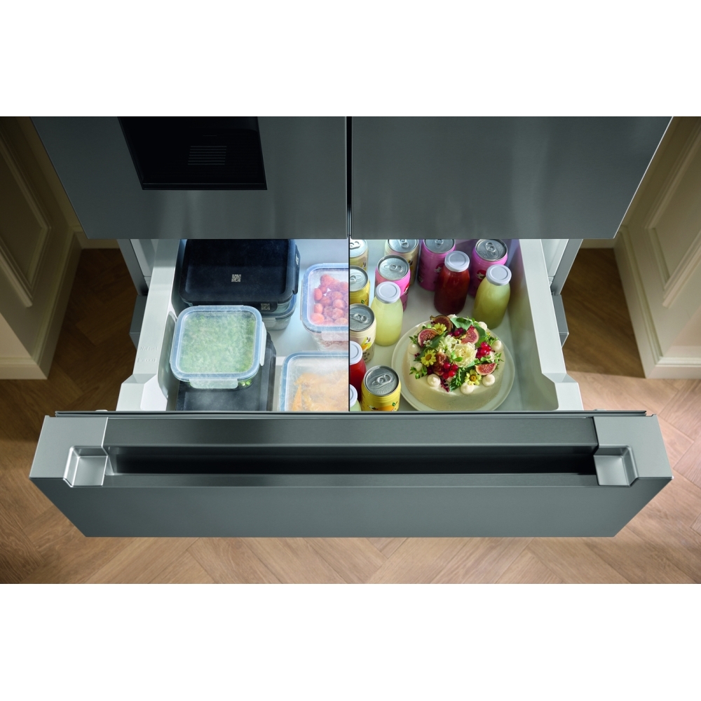 Miele KFFD 6765 EDT/CS CleanSte American Fridge Freezer, Stainless Steel, D Rated,  Plumbed