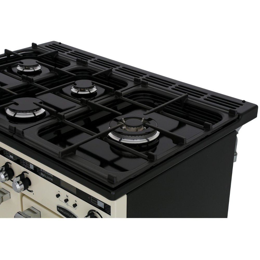 Rangemaster EDL90DFFCB/C 90cm Dual Fuel Range Cooker Encore Deluxe Charcoal Black / Chrome, A Rated
