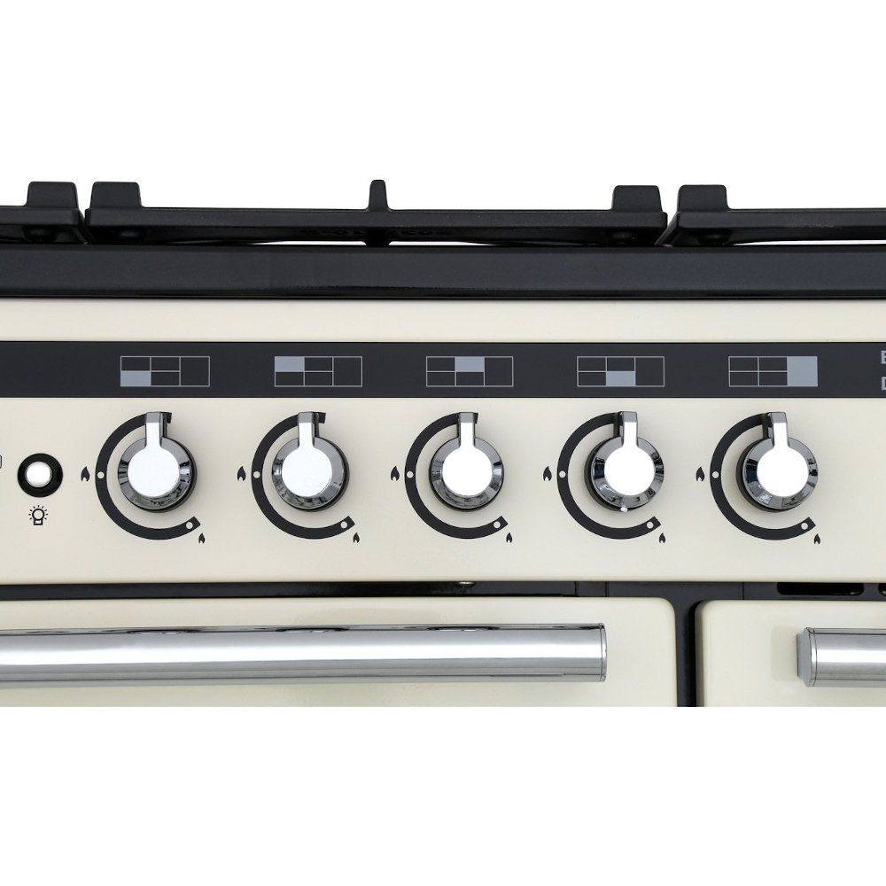Rangemaster EDL90DFFCB/C 90cm Dual Fuel Range Cooker Encore Deluxe Charcoal Black / Chrome, A Rated