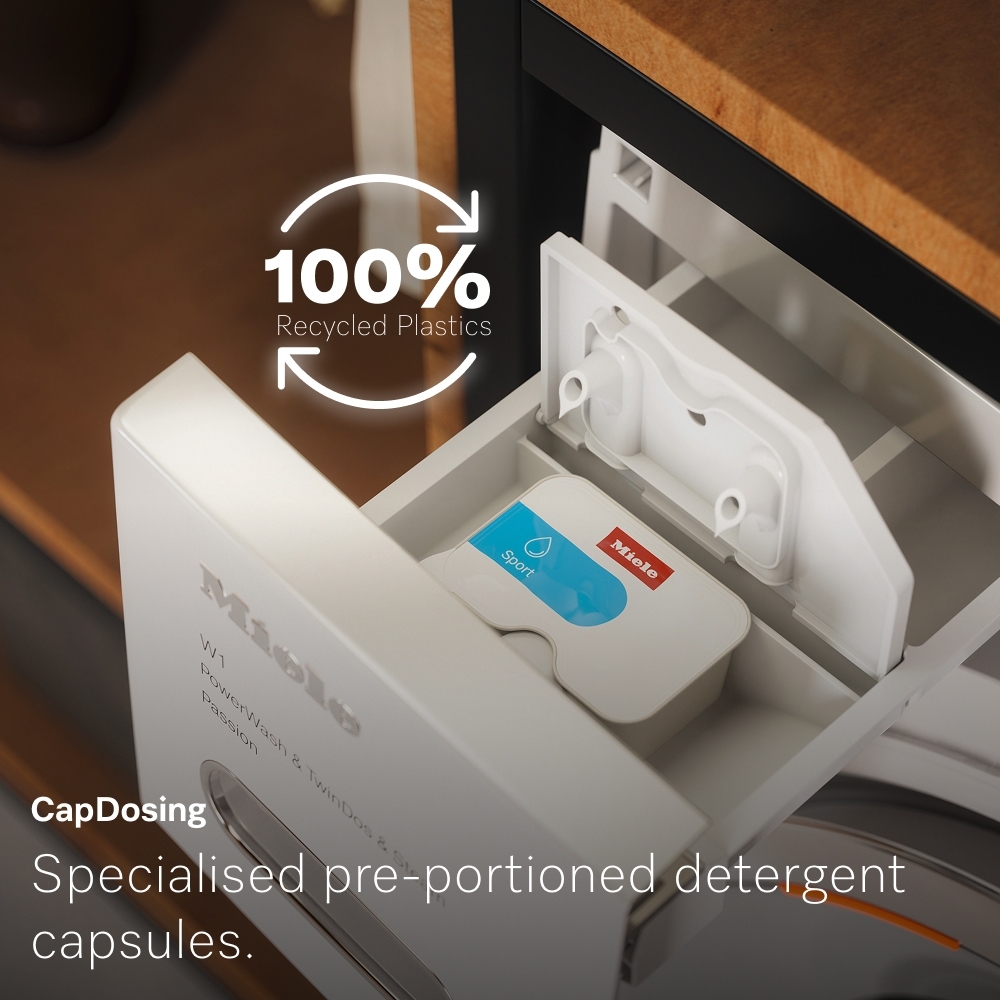 Miele WEE385 WCS Washing Machine, 8kg, 1400 Spin, White, A Rated