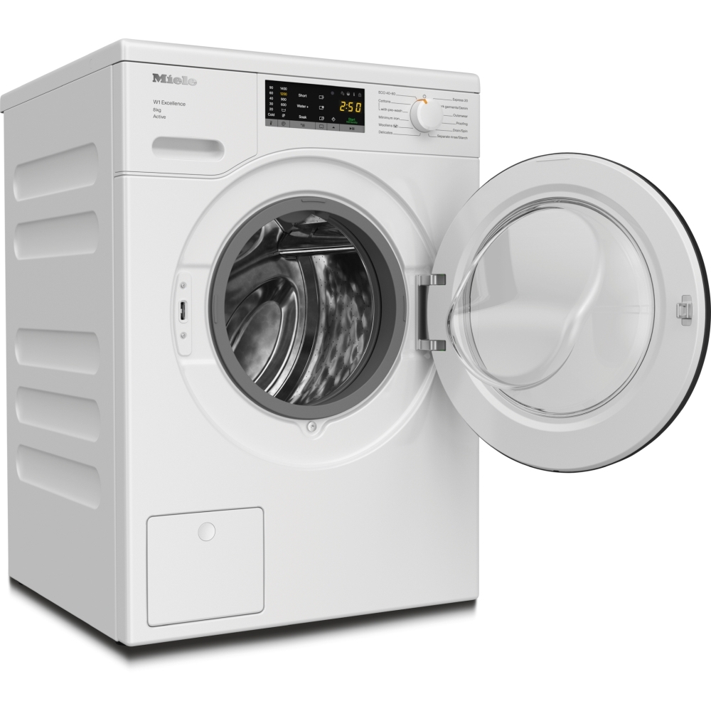 Miele WEA125 WCS Washing Machine, 8kg, 1400 Spin, White, A Rated