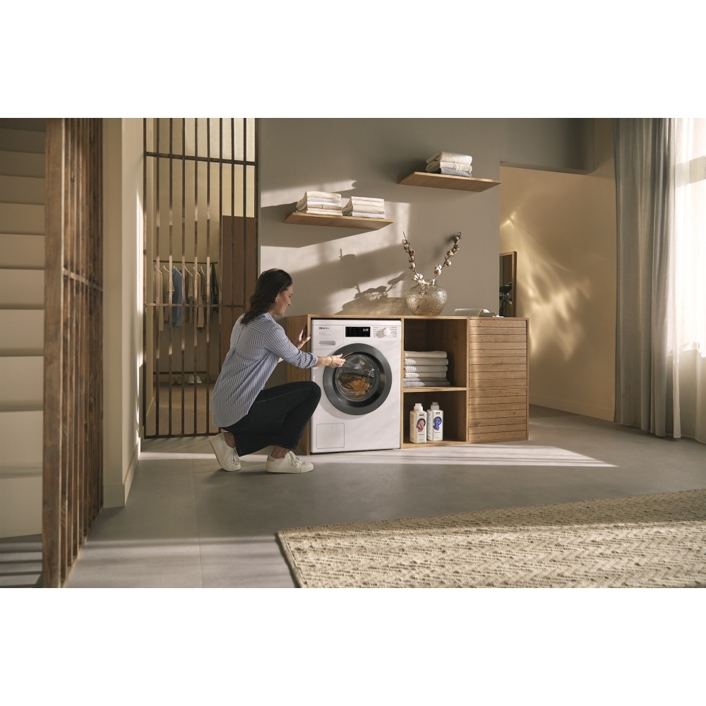 Miele WED385 WCS Washing Machine, 9kg, 1400 Spin, White, A Rated