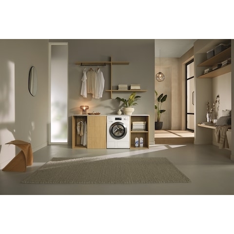 Miele WEG885 WCS Washing Machine, 9kg, 1400 Spin, White, A Rated