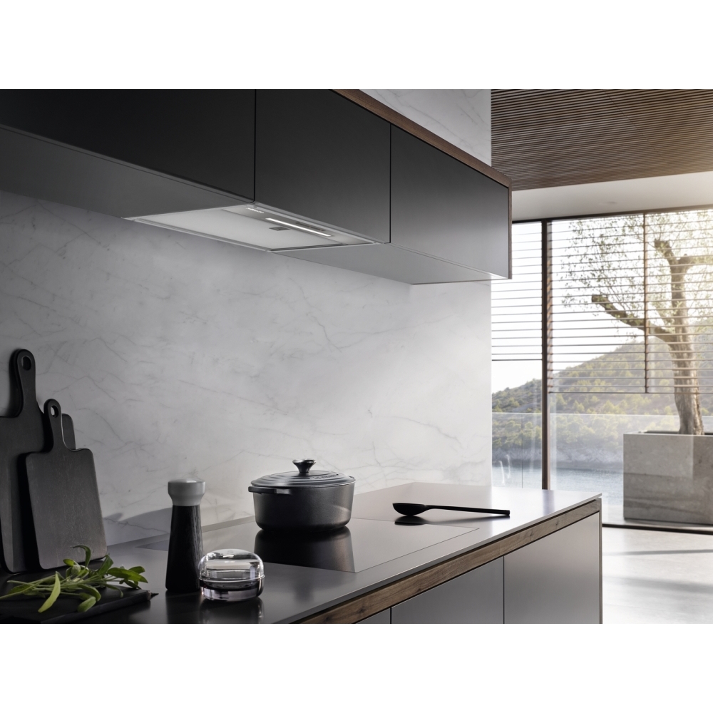 Miele DAE 1530 Canopy Cooker Hood, Stainless Steel, B Rated